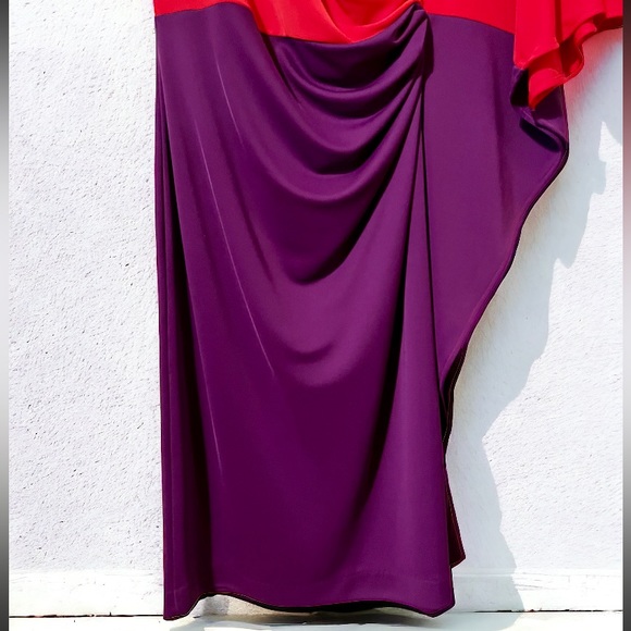 Kenneth Cole Block Color Orange Purple Dress Size Small - Picture 7 of 10